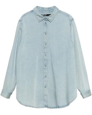 Bimba Y Lola Chemise Droite En Jean Clair - Blue