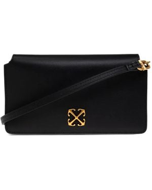 Off-White c/o Virgil Abloh Jitney Leather Shoulder Bag - Black