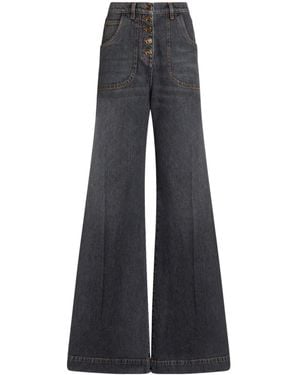 Etro Flared Jeans Met Wijde Pijpen - Blauw