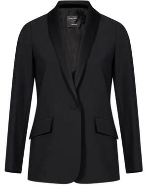 Antonelli Pandolce Shawl-Lapel Single-Breasted Jacket - Black