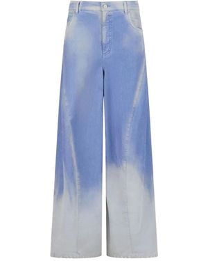 Marni Dyed Wide-Leg Jeans - Blue