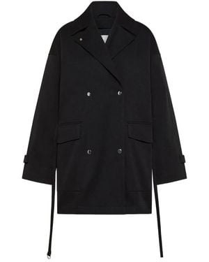 OOF WEAR Doppelreihiger Mantel Mit Gürtel - Schwarz