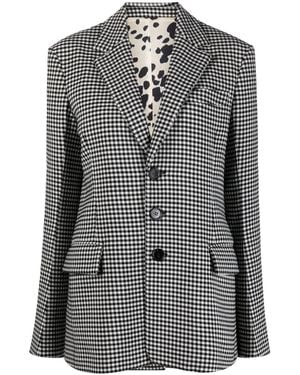 Marni Check-Pattern Blazer - Black