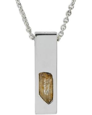 Parts Of 4 Cuboid Amulet Topaz Necklace - White