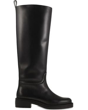 Stuart Weitzman 40mm Celia rounded-toe leather boots - Schwarz