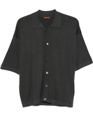 Barena Doni Button-Down Fine-Knit Shirt - Black