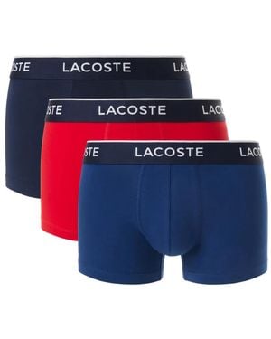 Lacoste Logo-Waistband Boxers (Set Of Three) - Blue