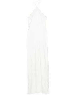 Oséree Lace-Trim Halterneck Dress - White
