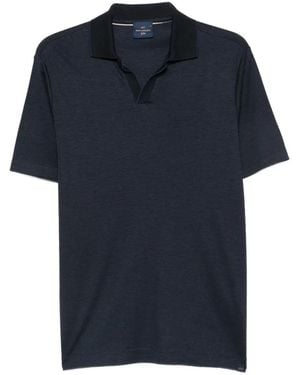 Paul & Shark Short-Sleeve Polo-Collar T-Shirt - Blue