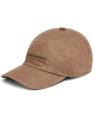 ZEGNA Cashmere Baseball Cap - Brown