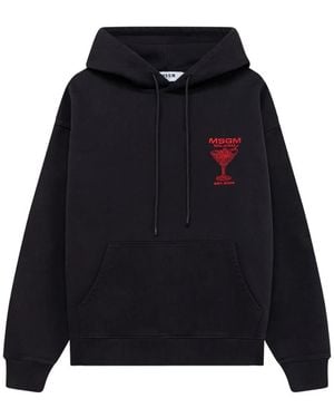 MSGM Sudadera Con Capucha Y Logo - Negro