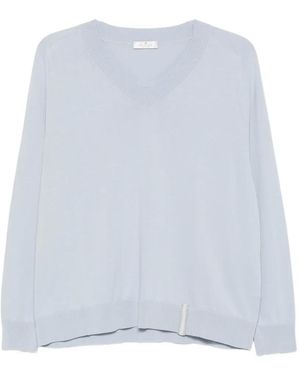 Panicale Maglione Con Scollo A V - Bianco