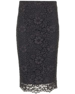 Al Duca d'Aosta Lace Midi Skirt - Grey