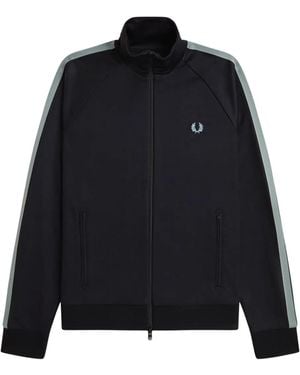 Fred Perry Sportjacke mit Raglanärmeln - Schwarz