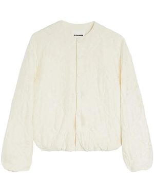 Jil Sander Jacquard Bomber Jacket - White