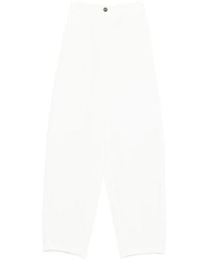 Elisabetta Franchi Pantalon Léger En Crêpe - White