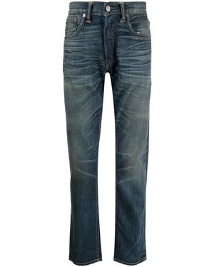 RRL Whiskering-Effect Jeans - Blue