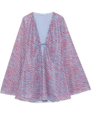 Oséree Zebra-Print Mini Dress - Purple