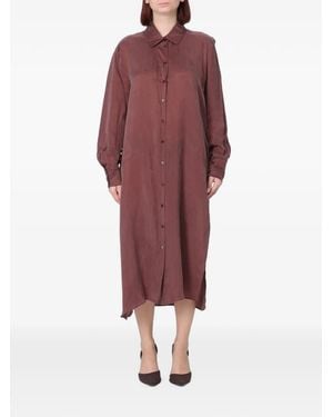 Patrizia Pepe Fly-Embroidered Midi Shirt Dress