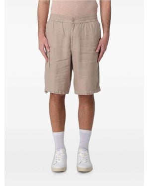 Blauer Elasticated Cargo Shorts - Natural