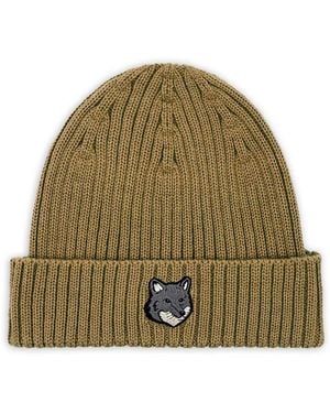Maison Kitsuné フォックスヘッド ビーニー - グリーン