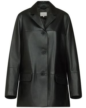 Loulou de Saison Notch-Lapel Leather Jacket - Black