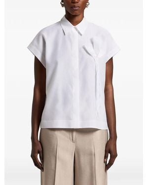 Peserico Chemise À Appliques De Fleurs - White