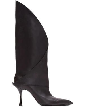 Balmain Stiefel Aus Leder - Schwarz