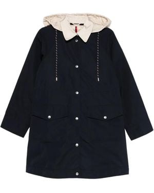 Moncler Hooded Pocket Parka - Blue