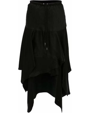 JW Anderson Layered Asymmetric Midi Skirt - Black