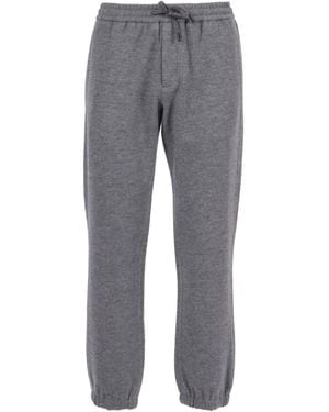 Circolo 1901 Cuffed Wool Track Trousers - Grey