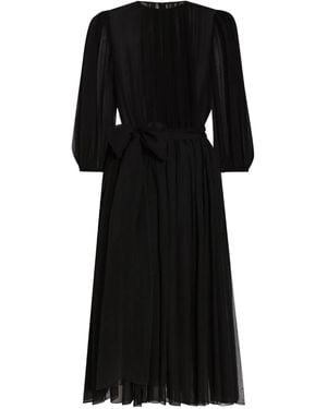 Dolce & Gabbana Midi Chiffon Dress - Black