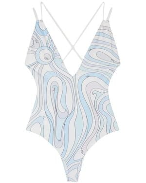 PUCCI Costume Da Bagno Con Stampa Marmo - Blu