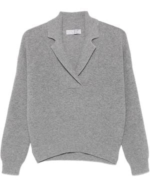 D.exterior Ribbed-Knit Cashmere Jumper - Grey