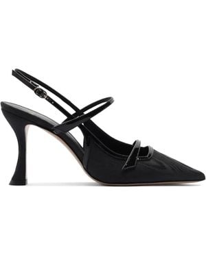 Alexandre Birman Tita Moire Slingback Court Shoes - Black