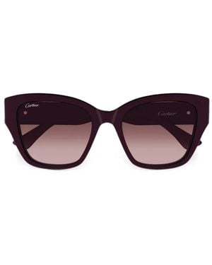 Cartier Occhiali Da Sole C De Cartier Squadrati - Viola
