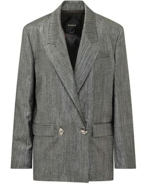 Pinko Double-Breasted Cayman Jacket - Gray