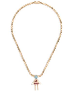 Vivetta Beaded-Charm Necklace - White