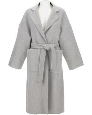 Aftercoat Mantel Mit Tiefen Schultern - Grau