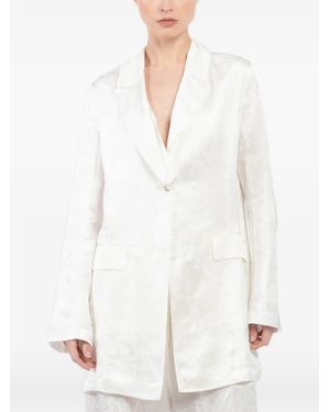 Masnada Blazer mit Revers - Weiß