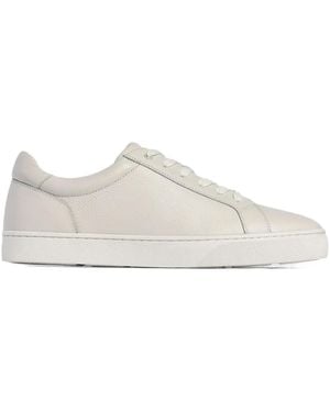 12 STOREEZ Lace-Up Leather Trainers - White