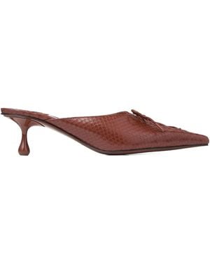 Jimmy Choo 50Mm Scarlett Lace-Up Pointed-Toe Mules - Brown
