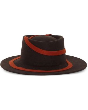 D'Estree Alvar Ribbon-Band Fedora - Brown