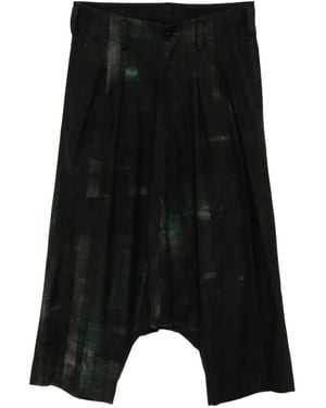 Y's Yohji Yamamoto Pantaloni Con Stampa - Nero