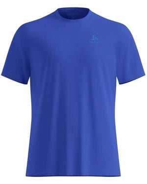 Odlo Cardada Logo-Print Crewneck T-Shirt - Blue