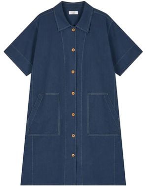 Studio Tomboy X Denim Button-Up Midi Dress - Blue