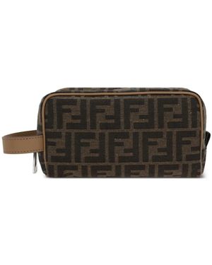 Fendi Kleiner Kulturbeutel Aus Ff-Jacquard - Mehrfarbig