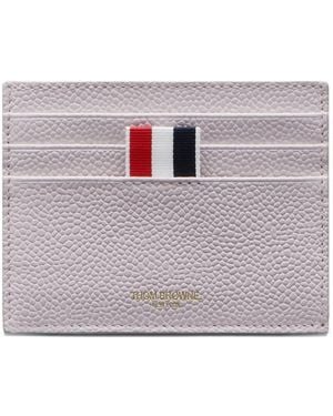 Thom Browne Pebble Grained Card Holder - Grey