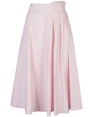 MSGM Pleated Midi Skirt - Pink