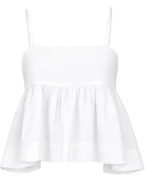 Azeeza Rachel Taffeta Top - White
